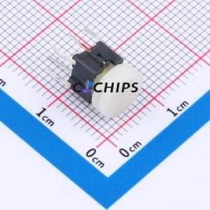 TSL06121-083B330BF-1BE1-002F Tactile Switch Through hole-6P,6x6mm Switch Single Pole Single Throw Round Button 1.8N 6mm - Product Image 1