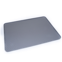 Tapis de litière antidérapant en silicone de qualité alimentaire, tapis de piège à litière imperméable facile à nettoyer pour une utilisation en intérieur, conception personnalisée disponible