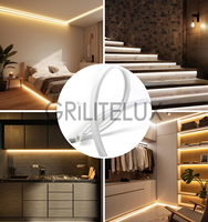 Bande lumineuse LED néon flexible en silicone 6x6mm DC12V/24V avec diffuseur tubulaire encastré étanche IP65 et dimmable pour utilisation en armoire