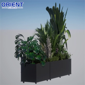 Pot de plantes d'extérieur personnalisé pour la maison et le jardin Pot de fleurs en métal Jardinière de paysage avec écran de clôture - Product Image 1