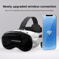 Lunettes VR 3D VR SHINECON G18EB avec écouteurs sans fil pour téléphones de 4,7 à 7,0 pouces 600 °   Myopie réglable 350mAh