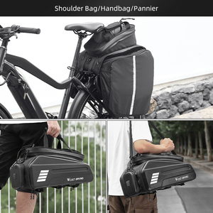 Batı bisiklet çok fonksiyonlu bisiklet eyer çantası MTB bisiklet aksesuarları bisiklet bisiklet arka çanta raf pil su geçirmez bisiklet çantası - Product Image 5