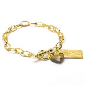 2025 bijoux de mode en métal plaqué or 18 carats mousqueton gourmette-bracelet de chaîne - Product Image 2