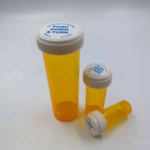 Flacons à pilules en plastique vides avec bouchon sécurité enfant, languette de retrait réversible, sérigraphiés, contenants de voyage <span class=keywords><strong>pour</strong></span> médicaments - Product Image 4