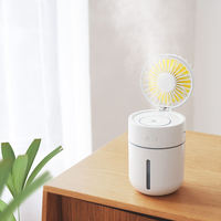 Humidificateur d'air portable USB IMYCOO pour bureau, rechargeable, mini pulvérisateur d'eau, humidificateur ultrasonique sans fil avec ventilateur