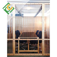 UNQ feuille ondulée transparente en polycarbonate plastique dur transparent pour panneaux de toiture de serre