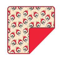 Couverture de lit bébé réversible personnalisée en bambou avec motif de crâne d'Halloween sur fond sombre, pour nouveau-nés et enfants