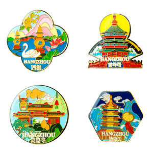 Aimants de réfrigérateur personnalisés sur le thème de la ville, souvenirs promotionnels, aimants de réfrigérateur en alliage d'aluminium 3D, aimants de réfrigérateur personnalisés - Product Image 5