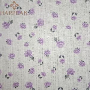 HAPPEAK Tejido de punto acanalado con estampado de flores personalizado Jacquard Pointelle Tejido de punto para proyectos de diseño de ropa - Product Image 6