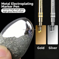 Marqueurs de peinture chrome liquide brillants effet miroir, marqueurs permanents à base d'huile, stylos métalliques réfléchissants pour la réparation