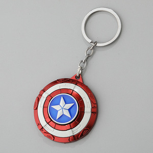 Portachiavi Creativo Serie Marvel Captain America con Ciondolo Scudo Rotondo in Lega - Product Image 2