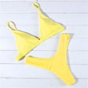 Nuevo Diseño de Micro Tanga Sexy, Bikini de 1 Pieza, Sólido/Estampado/Con Puntos, para Mujer, Venta al Por Mayor, Hecho de Spandex/Nailon - Product Image 3