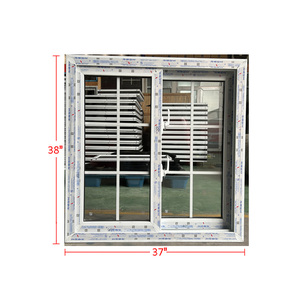 Phong cách Pháp khu dân cư PVC Windows đôi cửa sổ cửa sổ uPVC cửa sổ trượt - Product Image 1