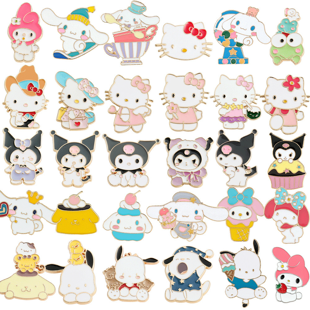 Эмалированная брошь в виде мультяшной фигурки Kuro Hello Kitty Cinnamoroll
