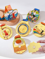 Ensemble de médailles de badminton - Médailles de récompense sportives en alliage de zinc or, argent, bronze, gravure, impression UV, logo personnalisé, durable, haute qualité