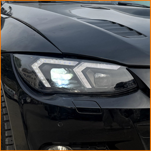 Para <span class=keywords><strong>BMW</strong></span> E92 E93 Serie 3 Coupé Convertible 2011-2013, Estilo G28, Lente de Proyector Bi-LED, DRL, Luz Direccional Secuencial, Conjunto de Faros LED - Product Image 4