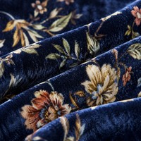 Tissu en velours imprimé simple face extensible et léger, toucher doux, motifs vibrants, idéal pour vêtements, ameublement et décoration intérieure – Vente directe usine