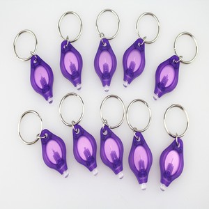 Portachaves DE Luz Lanterna UV 365-405nm porte-clés ultraviolet lumière LED lampe de poche serrure attraper Mini porte-clés violet pour l'argent - Product Image 6