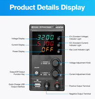 Alimentation CC réglable JIKE MF1003 100V 3A 300W, source de laboratoire à découpage variable pour test LED et réparation de batteries 48V