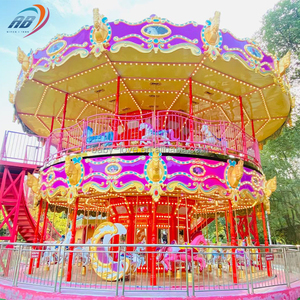 Carrusel de Caballos Giratorio Eléctrico con Temática Animal, Modelo de Atracción para Parques de Diversiones, Producto de Fabricante - Product Image 5