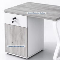 Nouvelle table de bureau moderne et durable pour le personnel, design en forme de L, cloison de bureau réglable, clusters en stratifié, poste de travail modulaire pour bureau