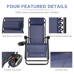 Wholesale Folding <strong>Recliner</strong> Lounge Chair <strong>Garden</strong> <strong>Furniture</strong> Zero Gravity Chair for Outdoor Patio Dining Home Business - Product Image 4