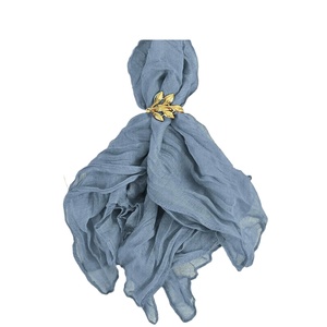 Taplak Meja Lipit Dekoratif Persegi dari Kain Crepe, Serbet Poliester Voile, Taplak Meja Pesta - Product Image 5