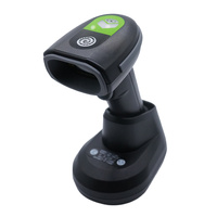 TOTINFO Escáner Inalámbrico de Códigos QR con Aviso por Voz, Lector de Códigos de Barras de Alta Velocidad 100fps, USB Portátil, Transmisión de 70m, Garantía de 2 Años
