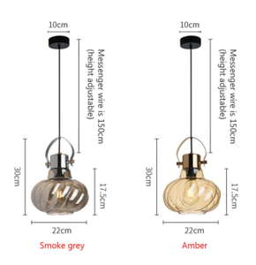 Lampes suspendues Vintage à Led, <span class=keywords><strong>Suspension</strong></span> d'éclairage nordique en <span class=keywords><strong>verre</strong></span>, chambre à coucher, salle à manger, Loft, Bar, lustre de décoration - Product Image 6