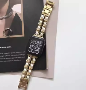 Bracelet de montre intelligente en acier inoxydable de luxe <span class=keywords><strong>VILO</strong></span> pour montre 40 mm/44 mm/41 mm/45 mm - Durable et réglable - Product Image 1