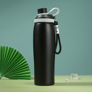 แก้วน้ำกีฬาสแตนเลสสองชั้นแบบเรียบง่ายพร้อมฝาปิดใหม่ชุดของขวัญเป็นของขวัญแบบสุญญากาศสำหรับนักธุรกิจใช้ภายนอกอาคาร - Product Image 6