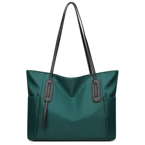 Innovaciones Reutilizable RPET Liso Lona Tote Bolsas de compras Nylon plegable con una sola Correa Cierre de cremallera Buen precio Taobao