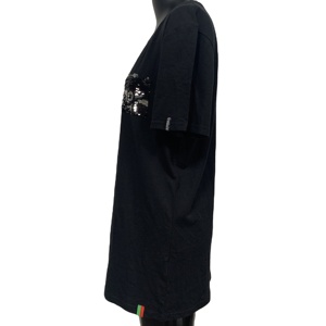 Maglietta di design con <span class=keywords><strong>paillettes</strong></span> lucenti reversibili di alta qualità cambio nero 2 vie <span class=keywords><strong>paillettes</strong></span> lettera camicie estive divertenti per le donne - Product Image 3