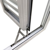 Fenêtre Naco en aluminium antirouille pour bord de mer Cadre à persiennes intégré Fenêtres à battant en aluminium pour persiennes