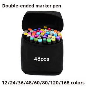 Set di Pennarelli a <span class=keywords><strong>Doppia</strong></span> <span class=keywords><strong>Punta</strong></span> per Disegno, 24/48 Colori, <span class=keywords><strong>Punta</strong></span> Fine, Confezione in Plastica, Vendita all'Ingrosso - Product Image 2