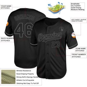 Camisetas de Béisbol Retro Personalizadas Fanscustom, Camisetas Deportivas con Botones Completos para Hombres, Mujeres y Jóvenes, Cosidas a Medida - Product Image 1