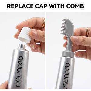 Crème colorante <span class=keywords><strong>pour</strong></span> cheveux JiaYing Magic, permanente, sans ammoniaque, qualité supérieure, 5 minutes, avec peigne intégré, couleur noire naturelle, couvrant les cheveux gris - Product Image 2