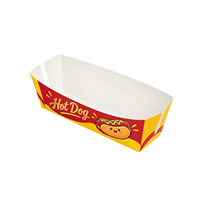 Boîte à hot-dogs personnalisée, emballage alimentaire en papier pliable, conteneur à collation jetable pour la restauration à emporter