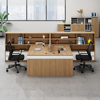 Mobilier de bureau moderne BGZ-56 escritorio mesa de trabajo mobilier de bureau en forme de l table de bureau du personnel table de travail