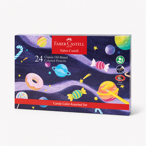 Ensemble de crayons de couleur à base d'huile <span class=keywords><strong>Faber</strong></span>-<span class=keywords><strong>castell</strong></span> 24 couleurs, crayons d'art aux tons bonbons pour le <span class=keywords><strong>dessin</strong></span> et le croquis - Product Image 1