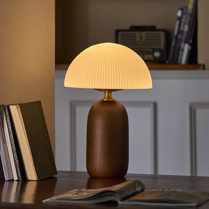 <b>Table</b> Lamp Wood Base Led Light E26 Bulb Switch Control For Living Room Bedroom <b>Study</b> Decorative Ambient Lighting - Product Image 1