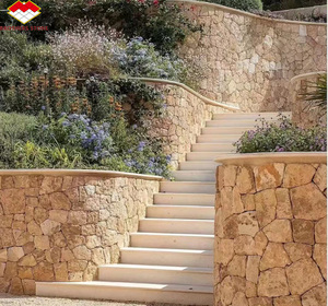 Hiện Đại Đá Tự Nhiên Vàng Quartzit Miễn Phí Hình Thức Bên Ngoài Trang Trí Đá Veneer Ngăn Xếp Tường Ốp Đá - Product Image 3