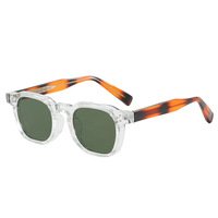 Lunettes de soleil à monture épaisse dégradé orange, monture intégrale, en stock, protection UV400 TR90, personnalisables OEM
