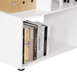 Bureau de travail moderne convertible en panneaux de bois pour villa, table d'ordinateur et d'écriture <span class=keywords><strong>DECOHOME</strong></span> HF-CT055, livré en kit - Product Image 5