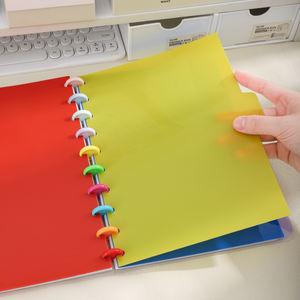 <span class=keywords><strong>Pages</strong></span> intérieures personnalisables les plus vendues-80 <span class=keywords><strong>pages</strong></span> A6 Cahier à feuilles mobiles à boucle en forme de champignon coloré pour une utilisation quotidienne. - Product Image 6