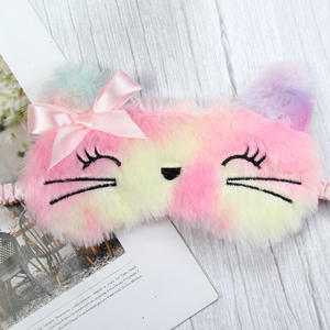 Plush Sleep <span class=keywords><strong>Eye</strong></span> <span class=keywords><strong>Mask</strong></span> Animal Unicórnio Soft Faux Fur Blindfold Elastic Strap Bonito <span class=keywords><strong>Funny</strong></span> Sleeping <span class=keywords><strong>Eye</strong></span> Shade para Crianças Adultos - Product Image 6