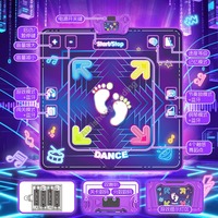 Tapis de jeu interactif musical et de danse, tapis de jeu musical, jouet portable, couverture électronique à LED, jeu de traversée