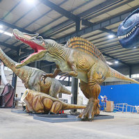 Sculpture de dinosaure Tyrannosaurus Rex animatronique géante de 20 mètres