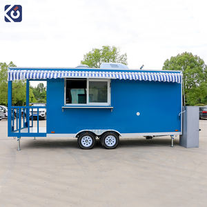 CAMPTRL Snack Mobile Bar Food Truck Style Rétro Cuisine Mobile Entièrement Équipée Remorque BBQ avec Équipement Complet - Product Image 3