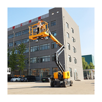 Plateforme élévatrice hydraulique multifonctionnelle autopropulsée JIUBANG, hauteur de travail 16 m, charge utile 230 kg, batterie 48 V, système de niveau laser 360°